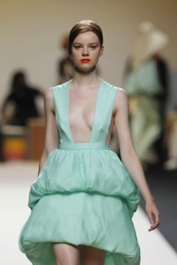 Vestido verde claro