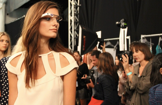 Las gafas de Google en la semana de la moda de NY en 2012
