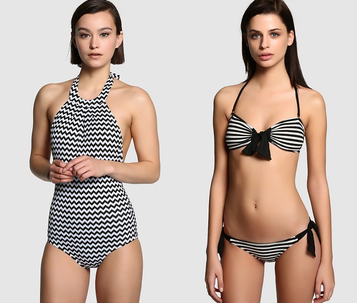 moda baño rayas