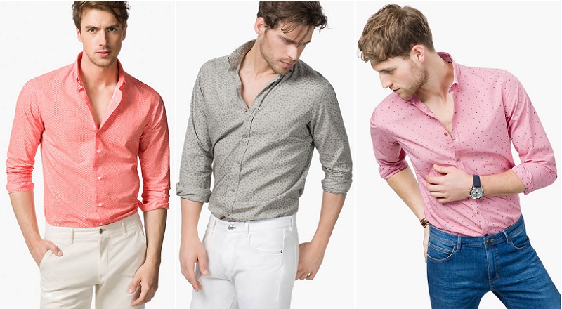 camisas de hombre color
