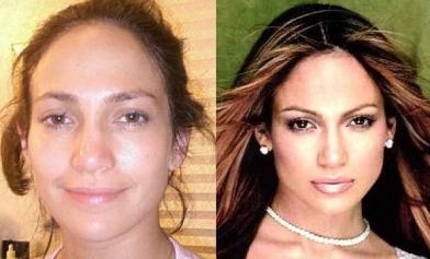 JENNIFER LÓPEZ sin maquillaje