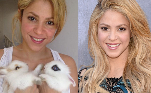 shakira famosas sin maquillaje