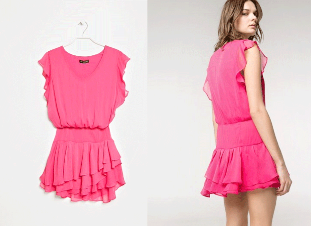 Vestido Rosa Mango