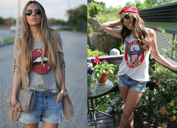 Denim shorts