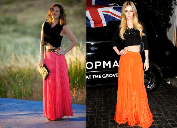 Faldas largas cropped tops