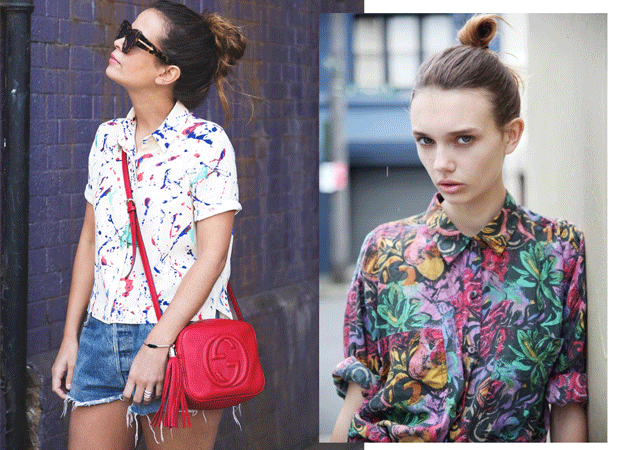 Shorts y camisa vintage