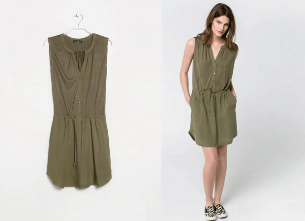 Vestido verde militar