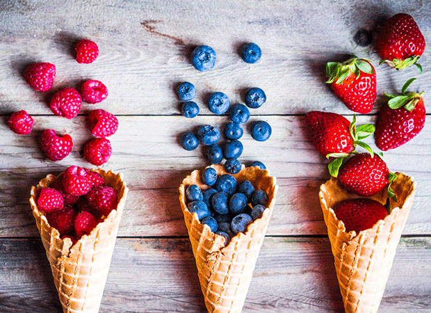 Frutos rojos para broncearse
