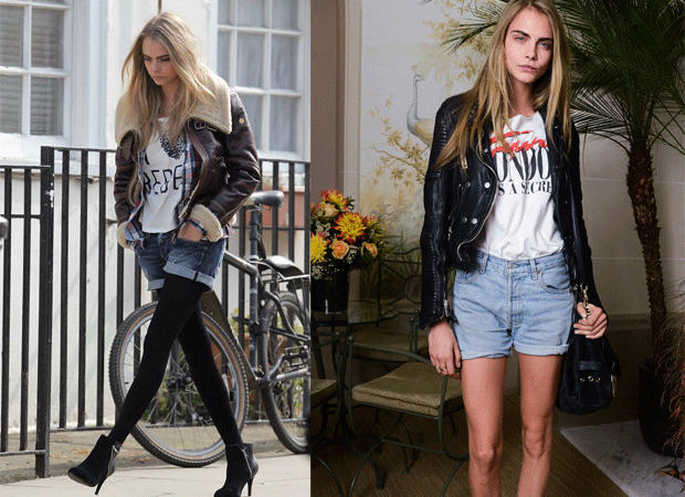 Cara Delevingne con shorts