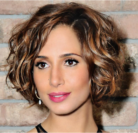 corte bob rizado