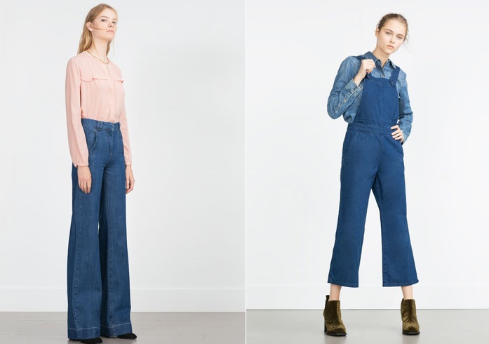 pantalones de campana cortos
