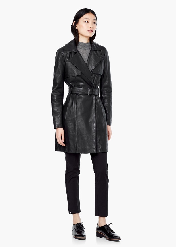 trench de piel