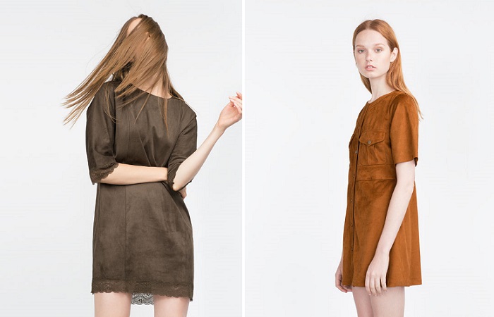 vestidos de ante zara