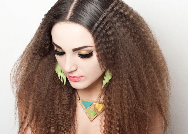 Crimped hair peinados de los 90