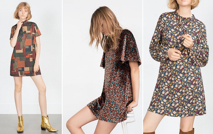 mini vestido estampado