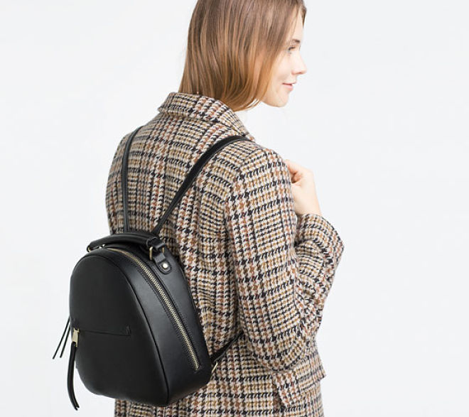 Moda otoño 2015 mochila piel