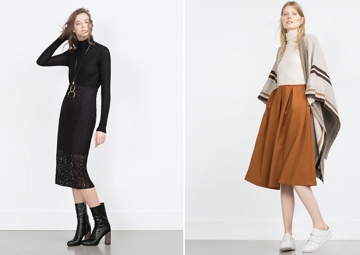 moda otoño 2015 falda midi