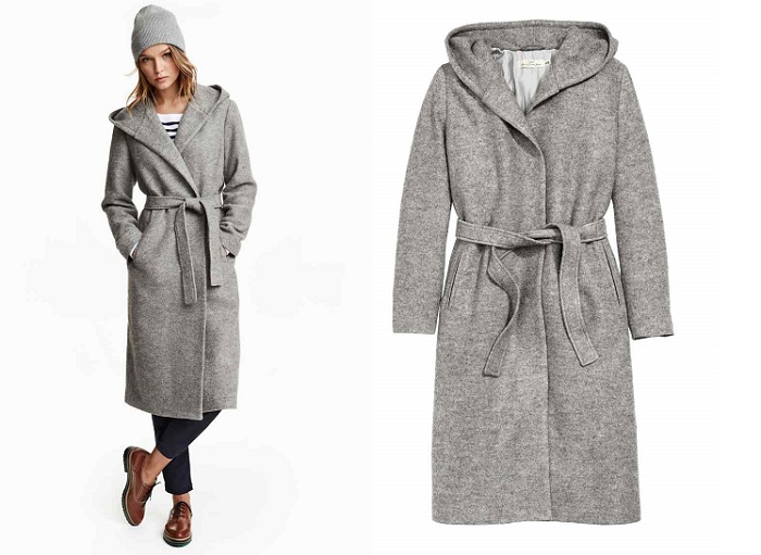 H&M gris abrigos largos