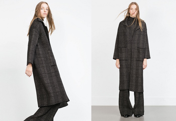 zara gris cuadros
