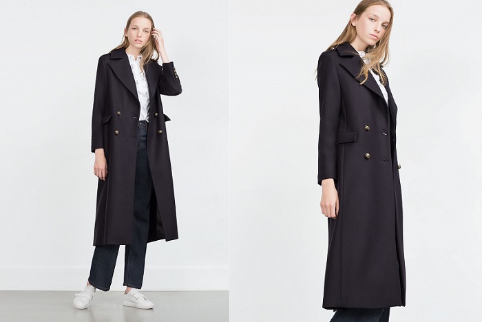 zara marino abrigo maxi