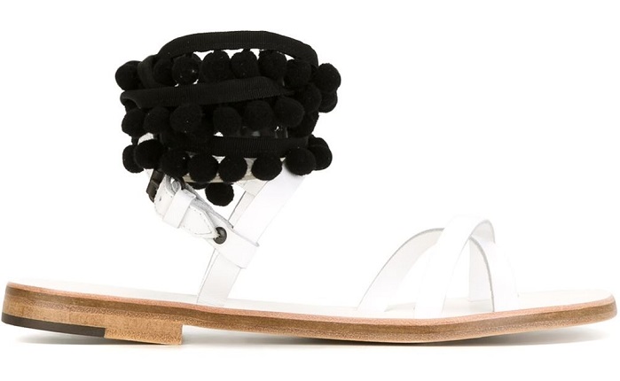 77 sandalias con pompones