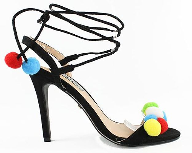 999 sandalias con pompones