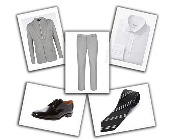camisa y corbata para traje gris (8)
